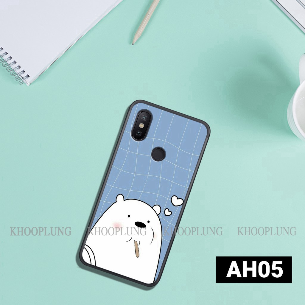 Ốp lưng xiaomi mi 8 - mi se - mi 8 lite in hình gấu dễ thương