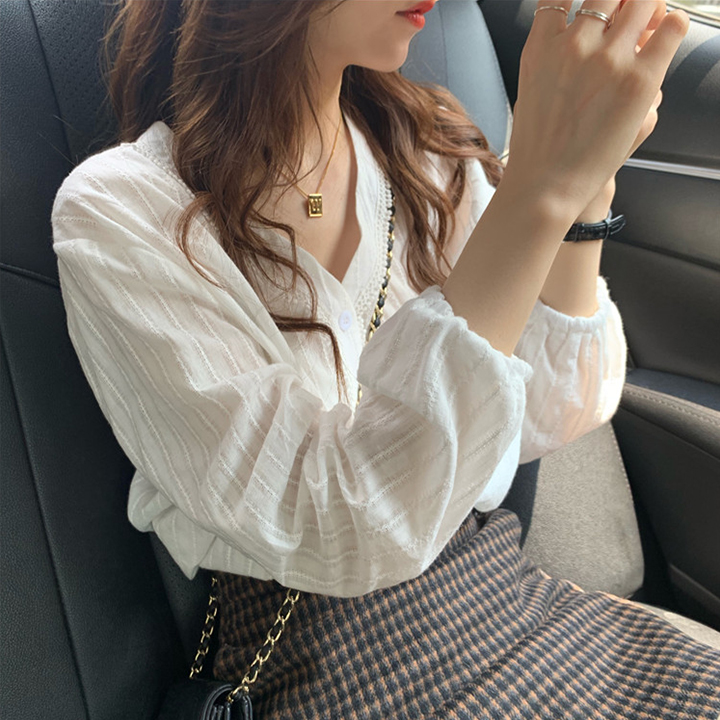 Áo Ren Cổ V Kiểu Nhật - NTT