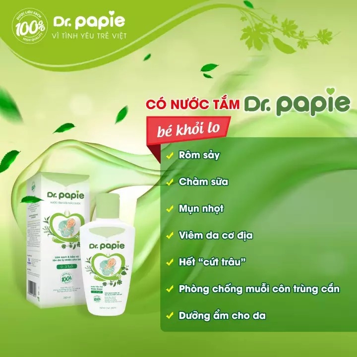 Nước Tắm Gội Thảo Dược Dr.Papie 230ml