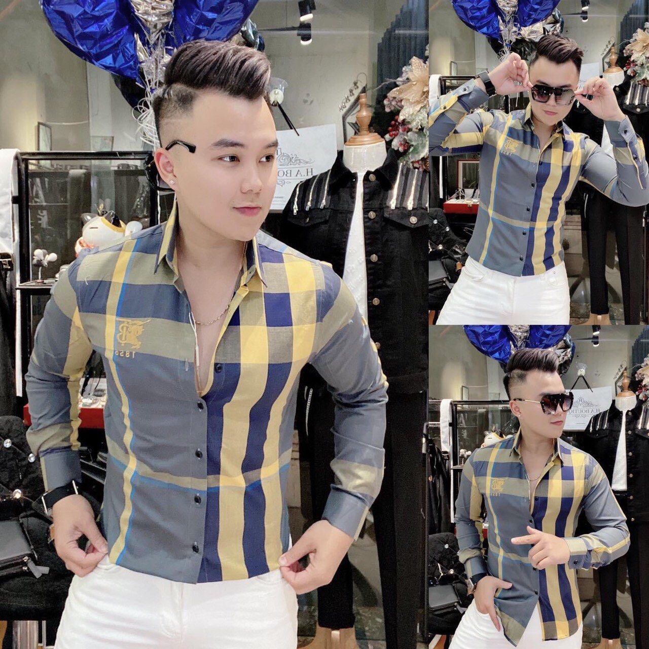 [HCM]Áo sơ mi dài tay phom hàn quốc