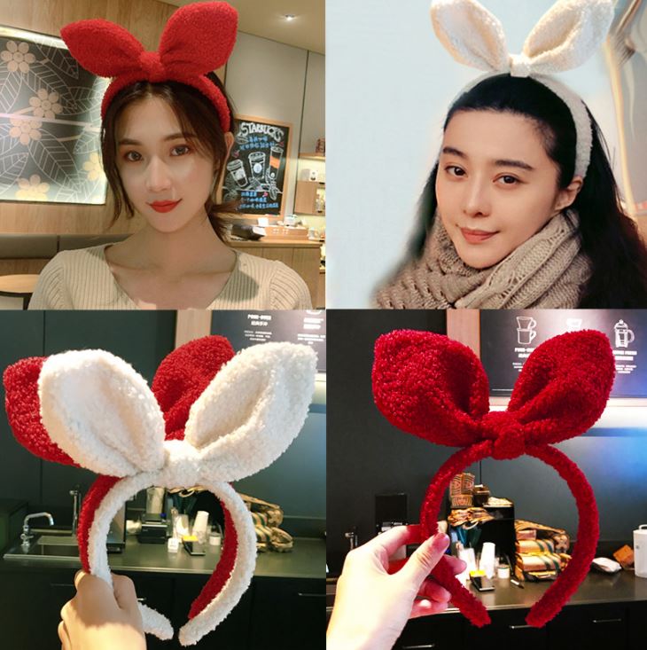 Băng Đô, Bờm Cài Tóc Mix Nơ Dày Dặn Cute