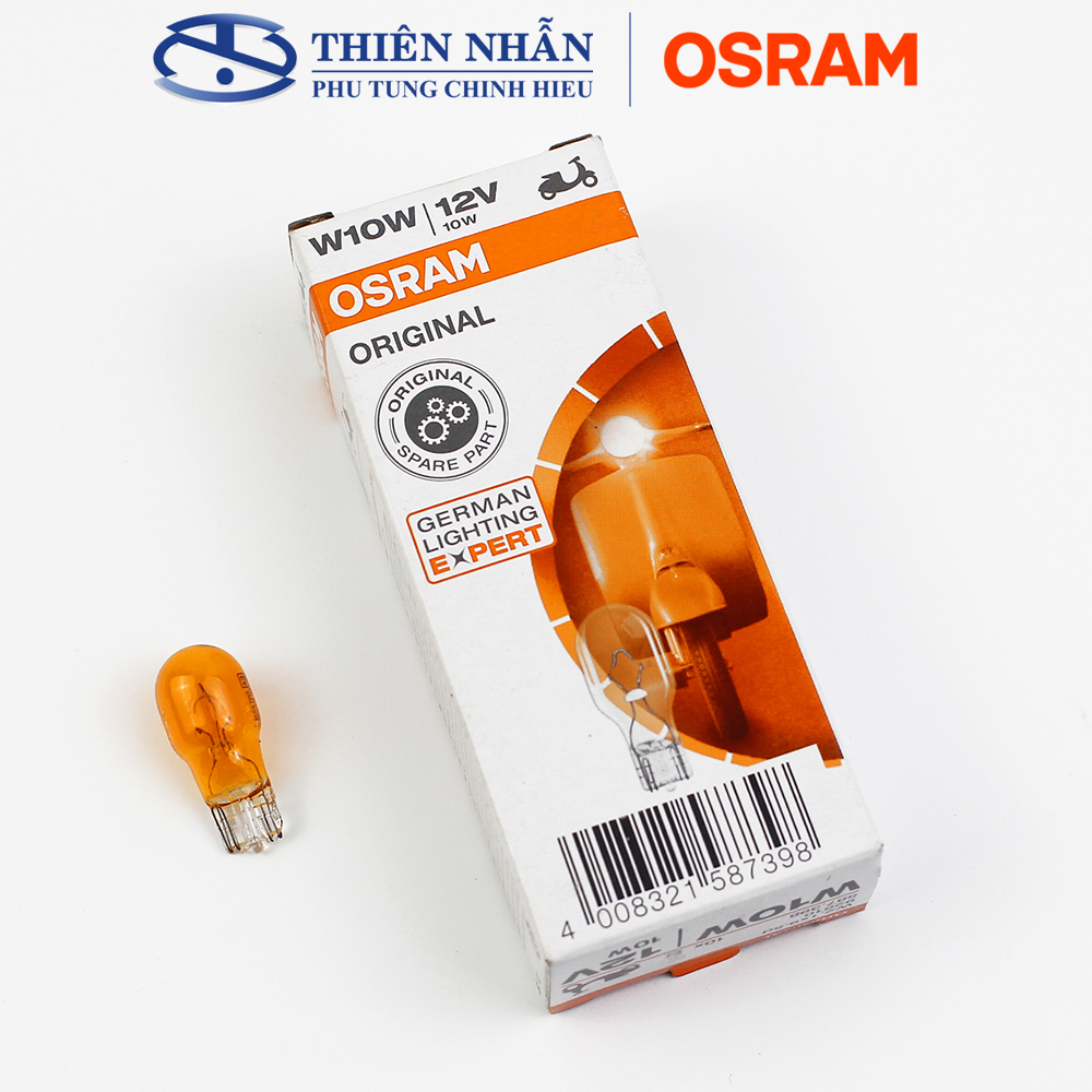Bóng đèn Halogen OSRAM T13 xi nhan vàng nhiều dòng xe máy Wave, Dream, Future,..(92910A)