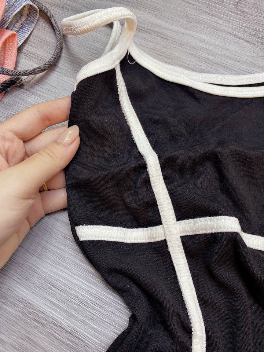 ĐẦM 2 DÂY BODY THUN LỤA ĐUÔI CÁ  NHÚN VIỀN