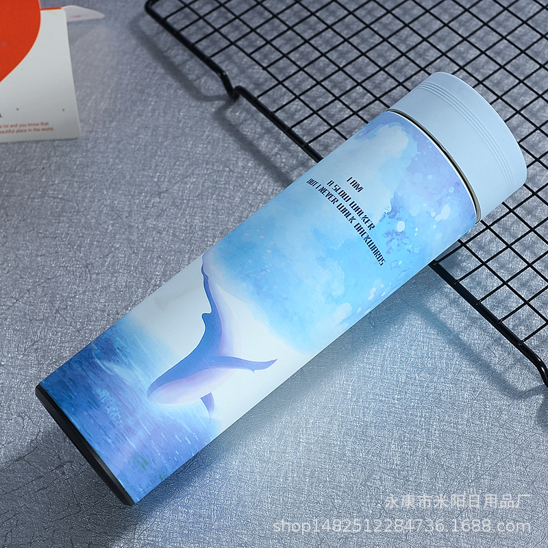 Ultra-beautiful premium 4D printing 4D heat cold thermos bottle-beautiful stainless steel heat insulating bottle-stainless steel heat insulating cup-