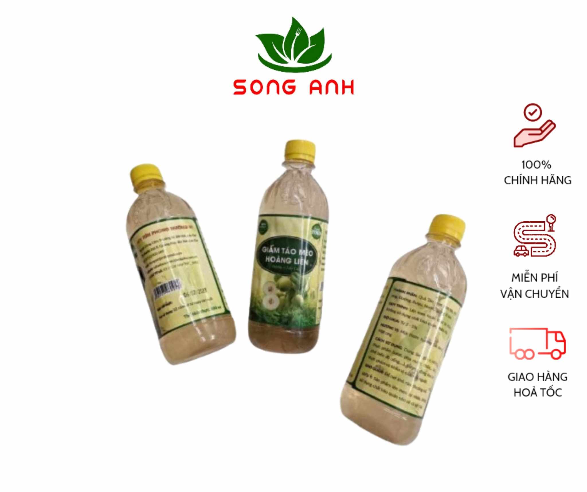 Giấm táo mèo Hoàng Liên đặc sản Lào Cai, chai 500ml chuẩn Organic Food