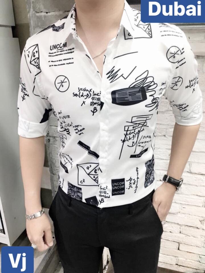 ÁO SƠ MI LỤA NAM TOÁN HỌC NEWTON CAO CẤP - DUBAI FASHION