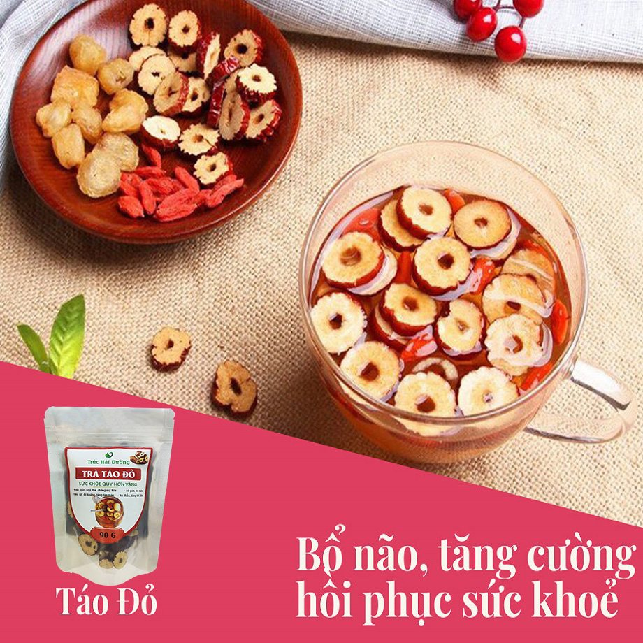 [CHÍNH HÃNG] Táo Đỏ Tân Cương Cắt Lát Tự Nhiên Hữu Cơ Được Sấy Khô Gói 90g