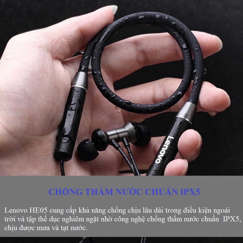 Tai nghe nhét tai bluetooth Lenovo HE05