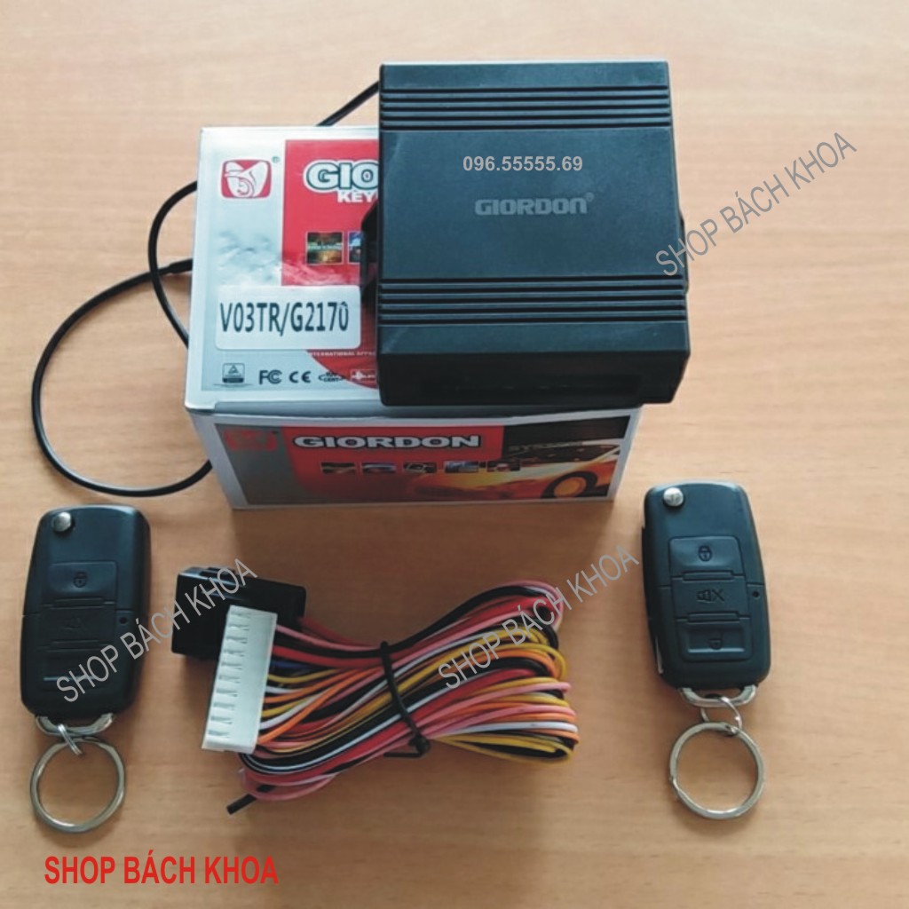 [CÓ VIDEO HƯỚNG DẪN LẮP ĐẶT] Bộ khóa cửa ô tô có điều khiển từ xa G2170, hàng chính hãng GIORDON