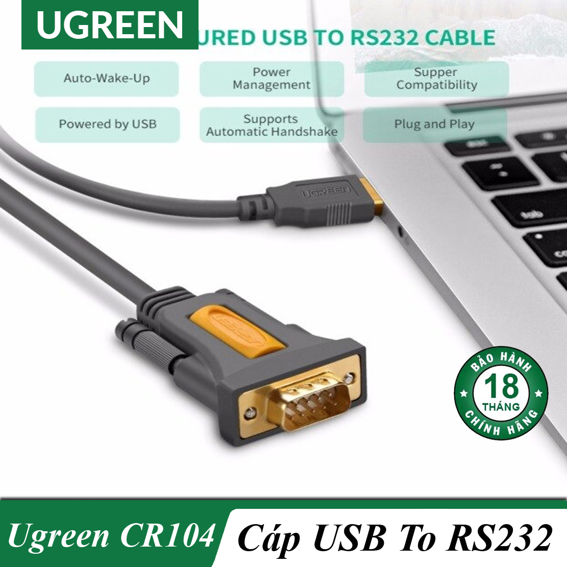 [HCM]Cáp USB to Com Chính Hãng Ugreen CR104 Cao cấp