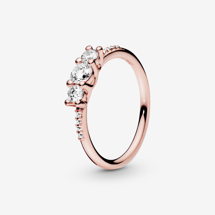 Nhẫn Pandora Clear Three-Stone Ring