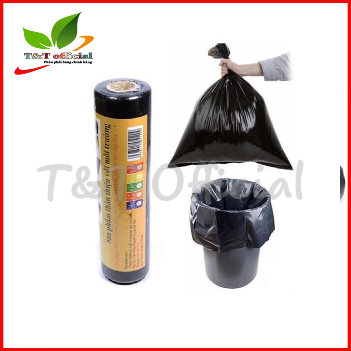 Combo 3 cuộn túi rác đen dày dai tự phân huỷ