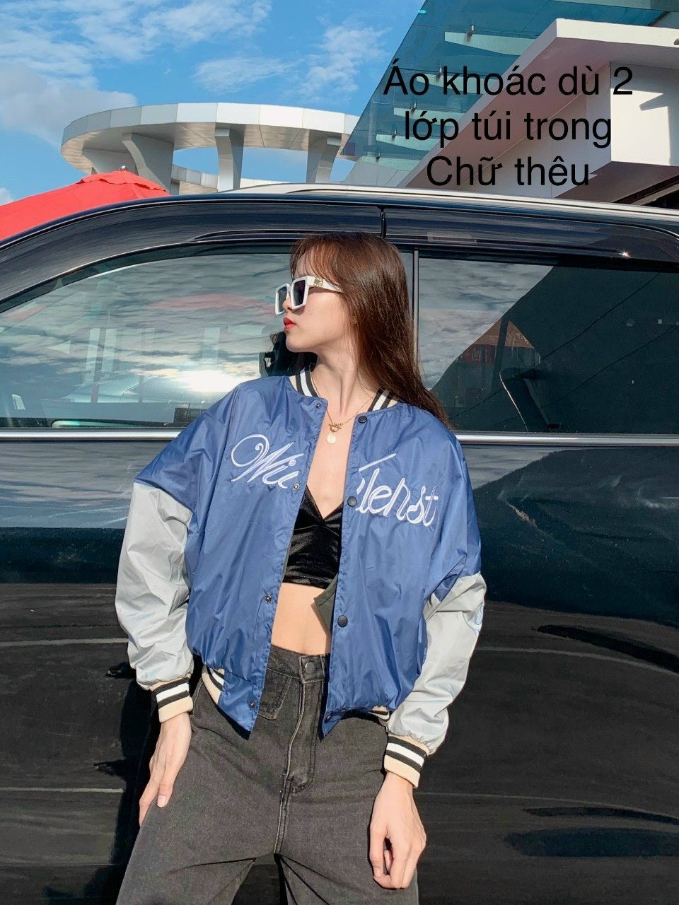 [FREESHIP] Áo khoác dù ,áo khoác bomber Nam Nữ form lửng in chữ NỔI  siêu đẹp Phong cách Hàn HOT NHẤT-DÙ 2 LỚP