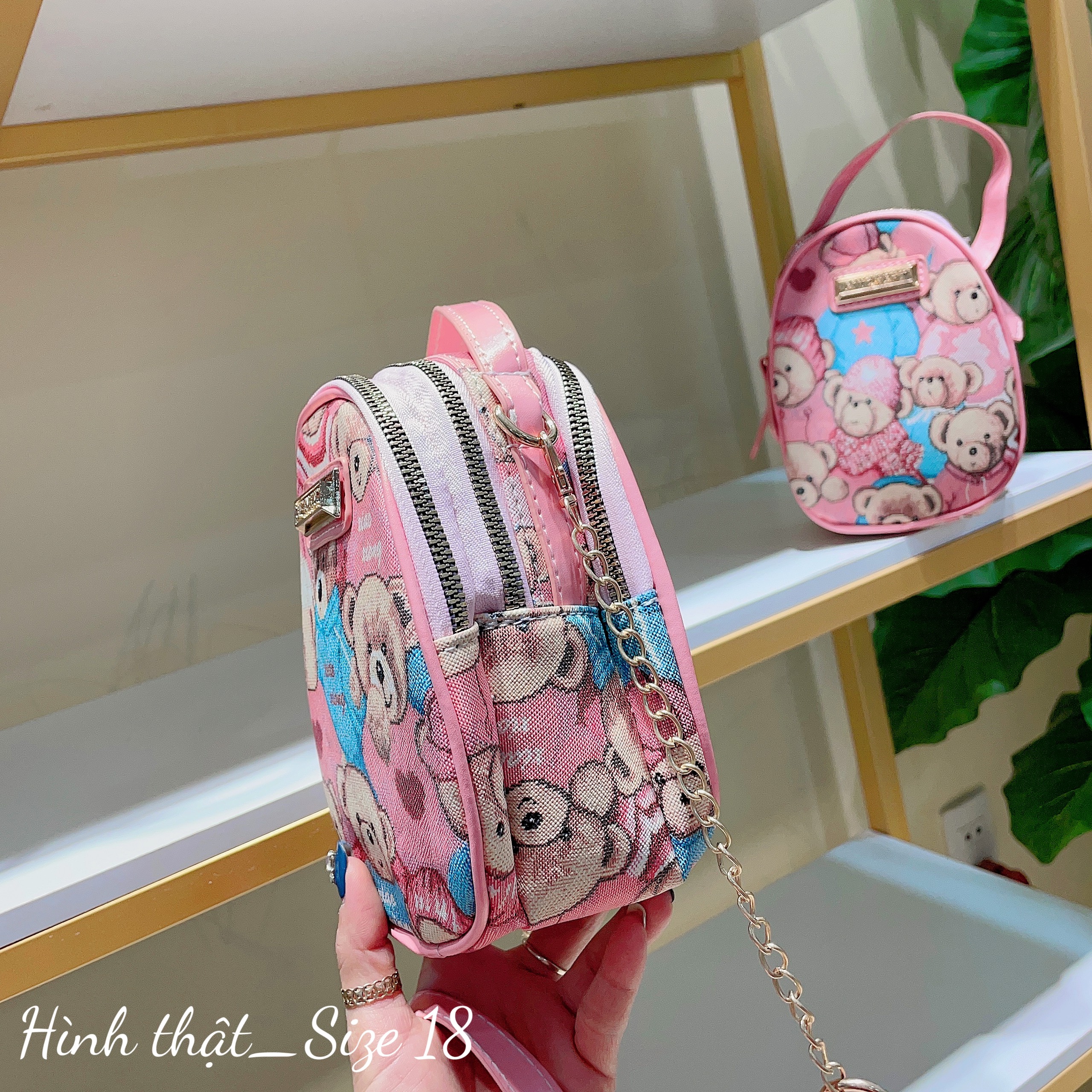 BaLô Da Mềm Mini Hình Gấu Dễ Thương Cho Nữ