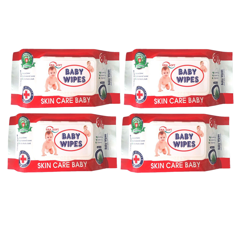 Bộ 4 khăn giấy ướt Baby Wipes