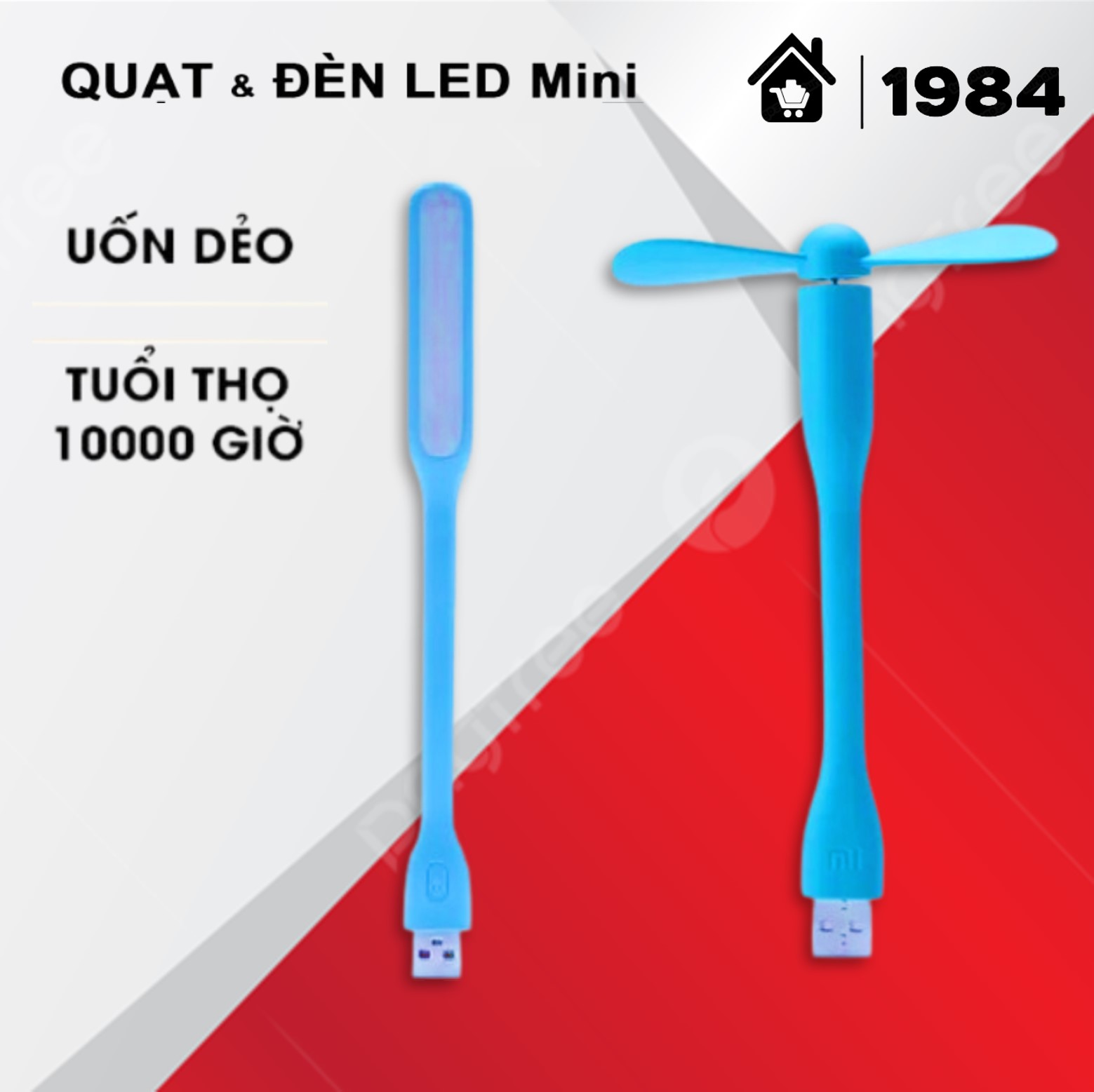 Quạt, Đèn LED USB Dẻo Siêu Sáng Cắm Máy Tính, Sạc Dự Phòng