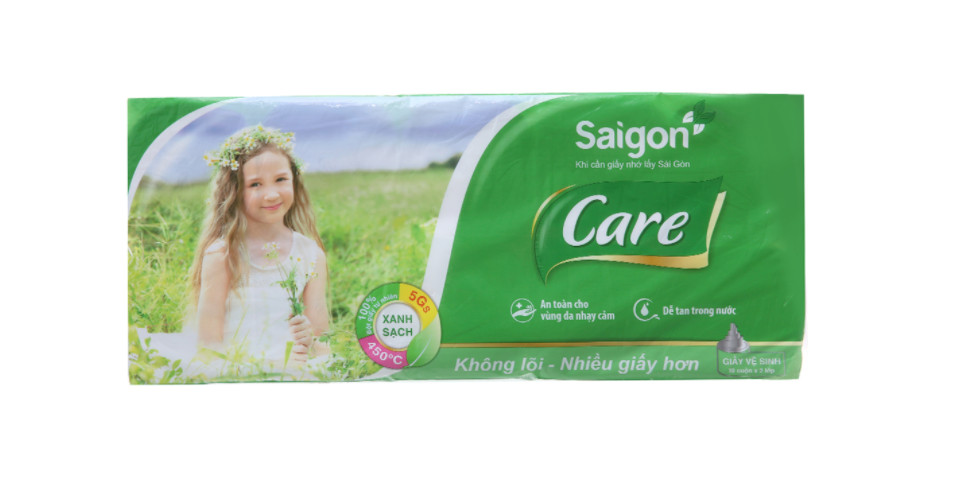10 cuộn giấy Sài Gòn care không lõi