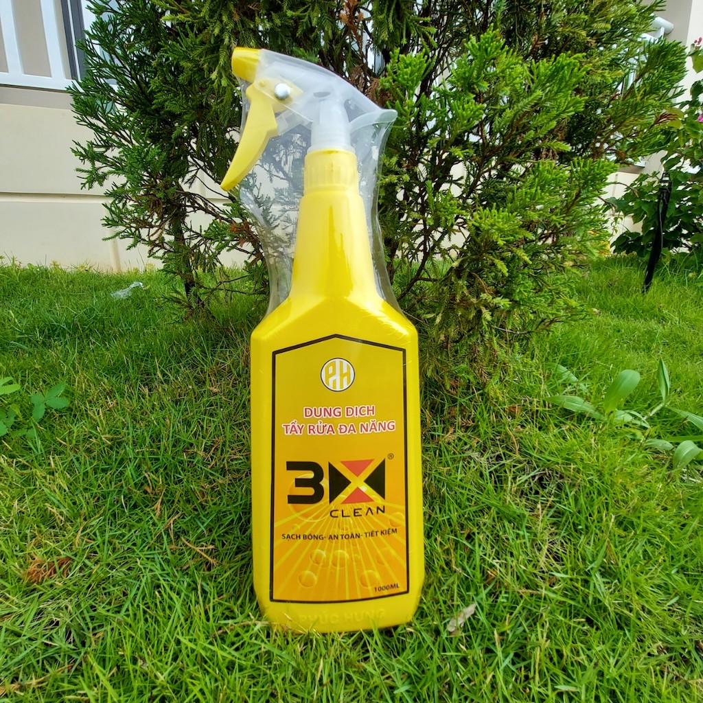 Dung Dịch Rửa Xe Tẩy Dầu Mỡ 3x Clean 1000ml Tẩy Rửa Dầu Nhớt Làm Sạch Lốp Xe Yên xe Inox Kính dùng trên nhiều bề mặt