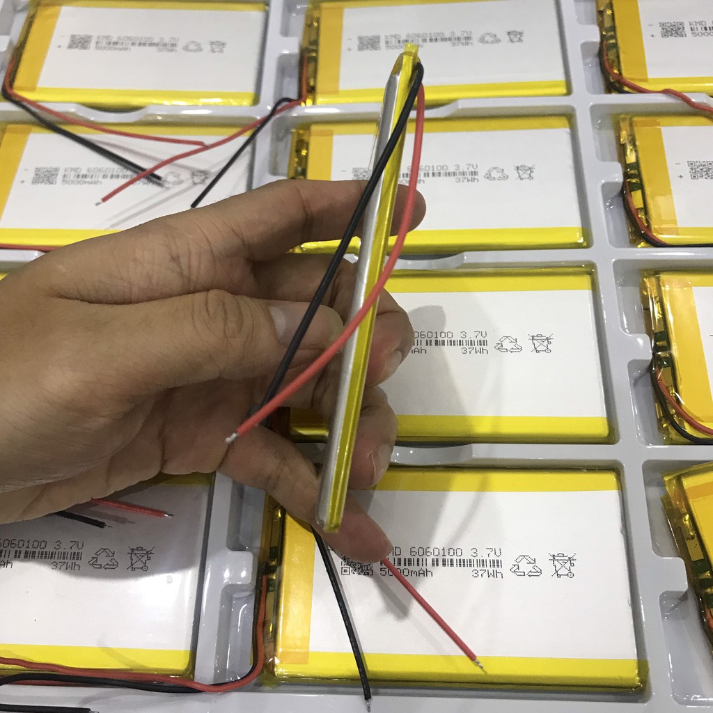 Pin Lithium- Polymer 6060100- 5000Mah Mới  Chuẩn Dung Lượng