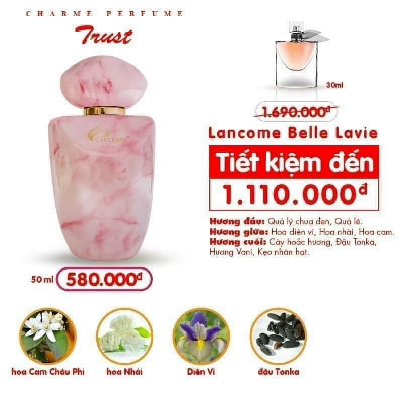 Nước Hoa Charme_Trust 50ml 100ml Chính Hãng