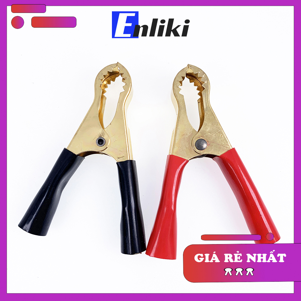 Kẹp Đồng Acquy 50A Nguyên Chất (Đỏ + Đen)
