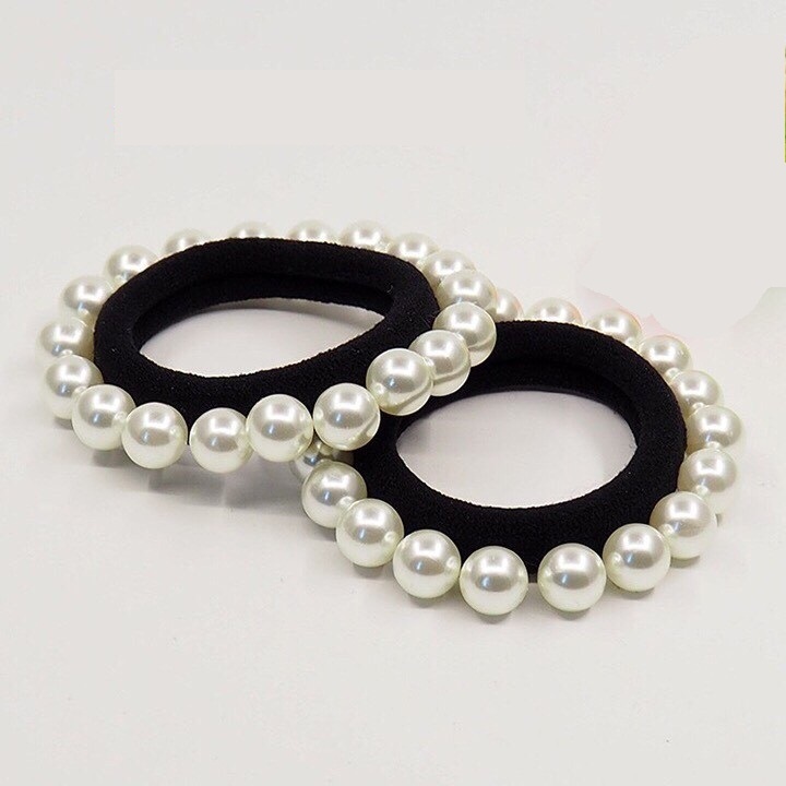 5 Dây buộc tóc đính 16 hạt ngọc PK - 16HAT