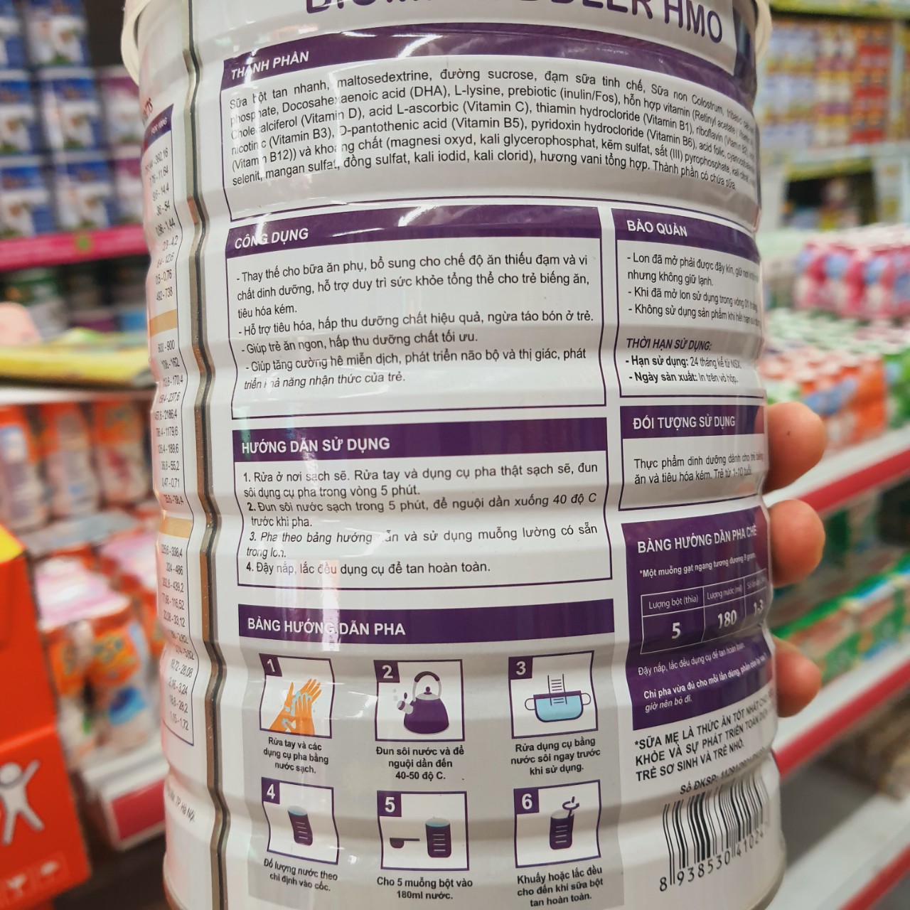 Sữa bột Biomi Gold Pedia Plus lon 900gr