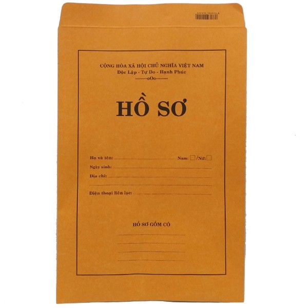 [HCM]Bao thư vàng A4 có chữ hồ sơ khổ 25 x 35 (Xấp 100 Cái)