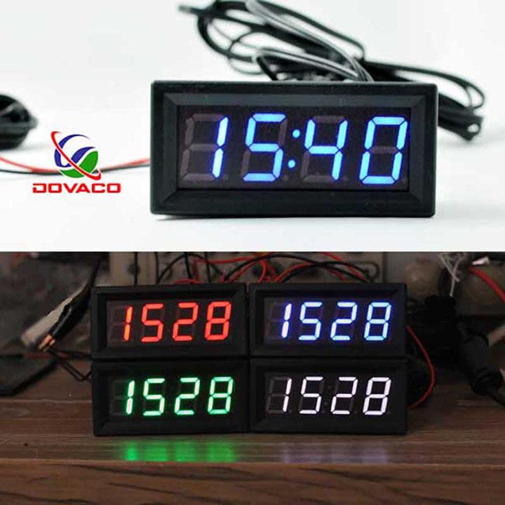 Đồng hồ điện tử mini DIY V2.2 (ô tô, xe máy, nguồn 12v)