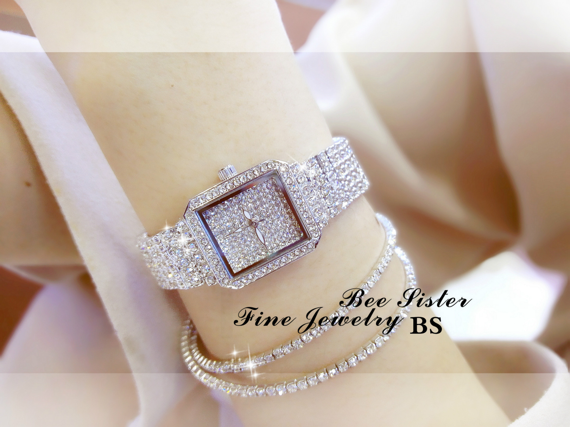 ĐỒNG HỒ NỮ BEE SISTER BS FA0510 ĐÍNH ĐÁ FULL MẶT