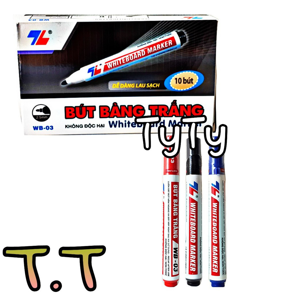 SỈ 10 BÚT LÔNG VIẾT BẢNG TRẮNG THIÊN LONG WB03 TẨY ĐƯỢC HÀNG TỐT
