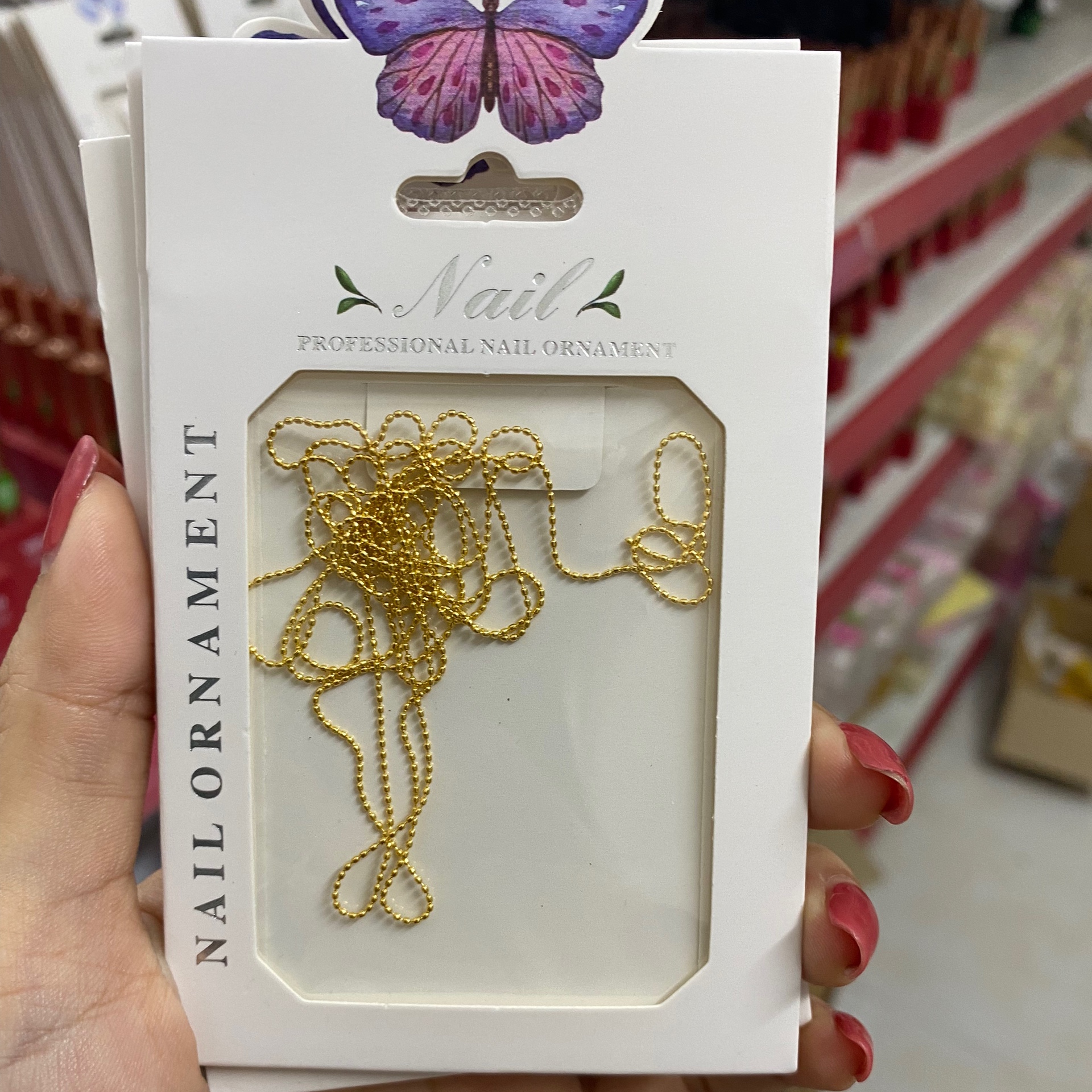 Dây bi kim loại gắn móng tay - Mini Nails