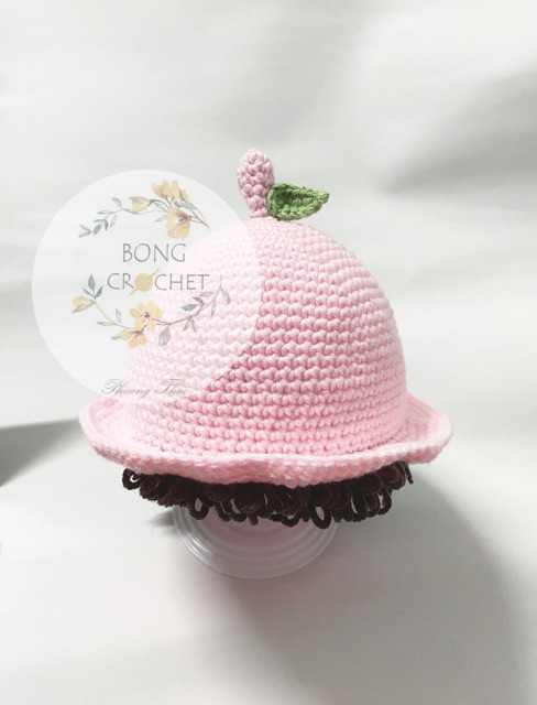Mũ Len ? Tóc Buộc Trái Cây Korea Xinh Cho Bé (Hồng) ?