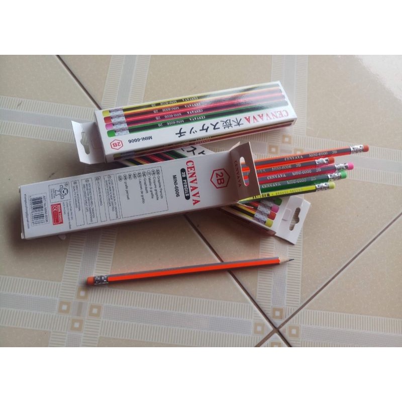 Hộp 12 bút chì 2b Cenvava 6006