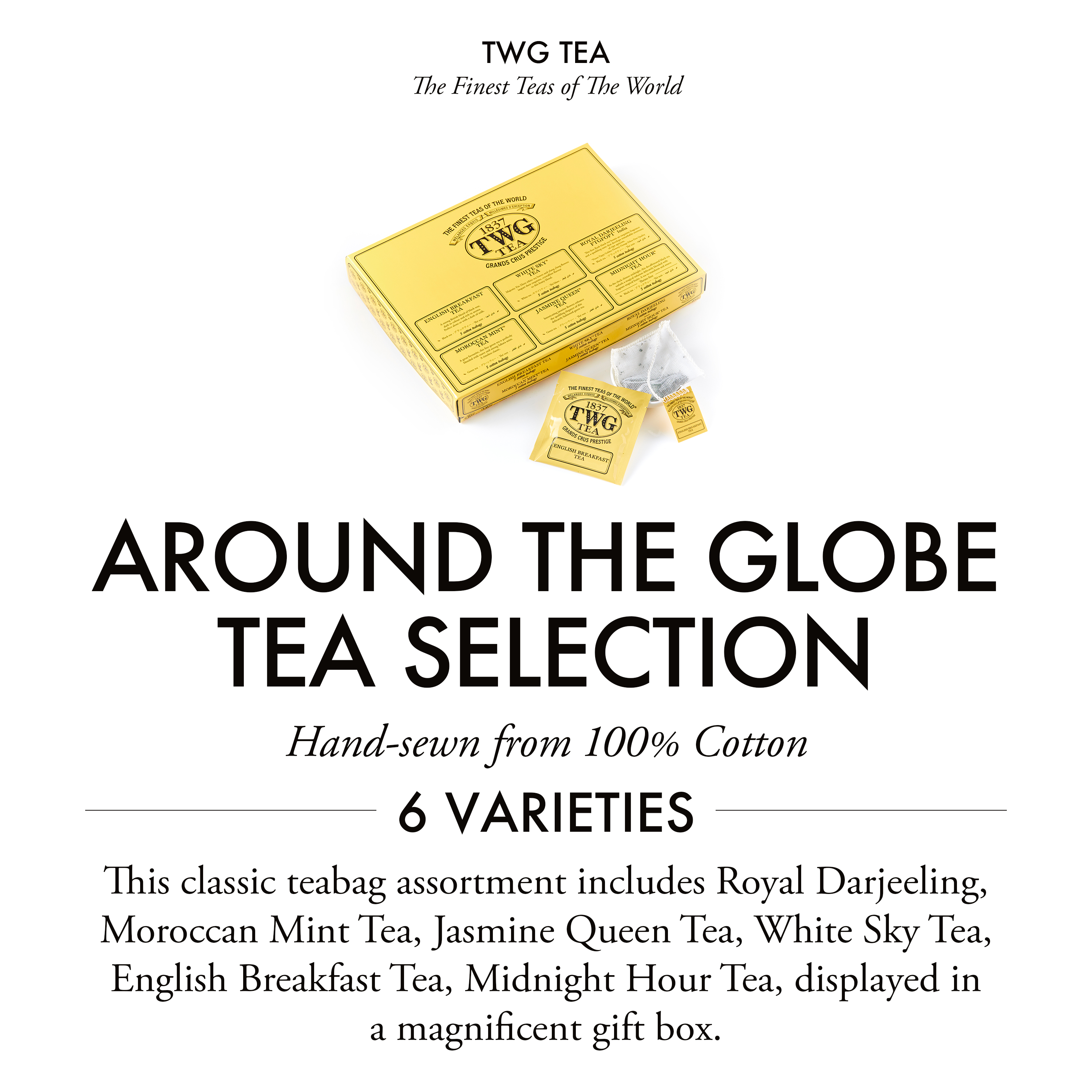 Trà TWG Tea - Around The Glo-be Tea Selection (2.5g x 30 túi lọc)