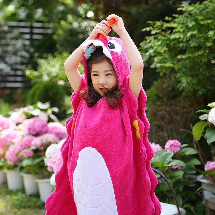 Mẫu Mới Ngọc Nữ Unicorn 100% Cotton Áo Choàng Tắm Hoạt Hình Tạo Hình Liền Mũ Hút Nước Khăn Tắm Của Phụ Nữ, Trẻ Em, Măng Tô Chống Lạnh