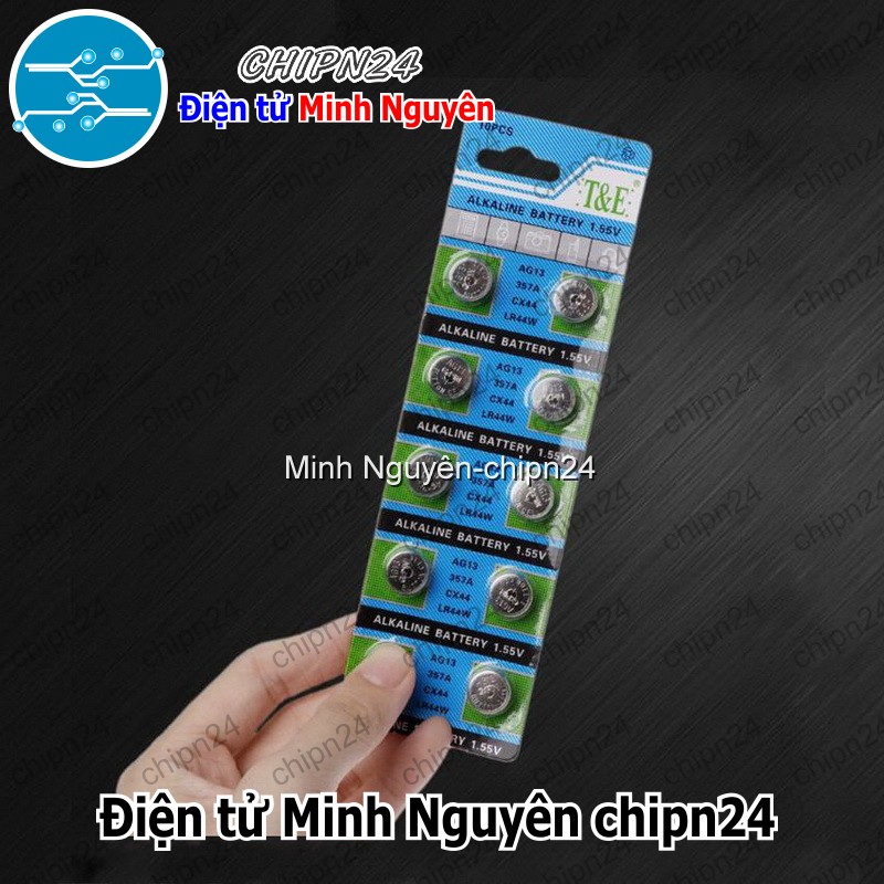 [2 viên] Pin cúc áo AG13 trong vỉ (LR44 LR44H 357A CX44 1.55V) - HH001780