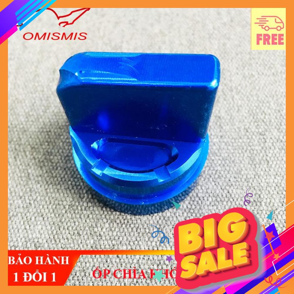 Núm chìa khóa, ốp chìa khóa, bảo vệ chìa khóa, trang trí chìa khóa smartkey nhôm cnc cao cấp màu xanh