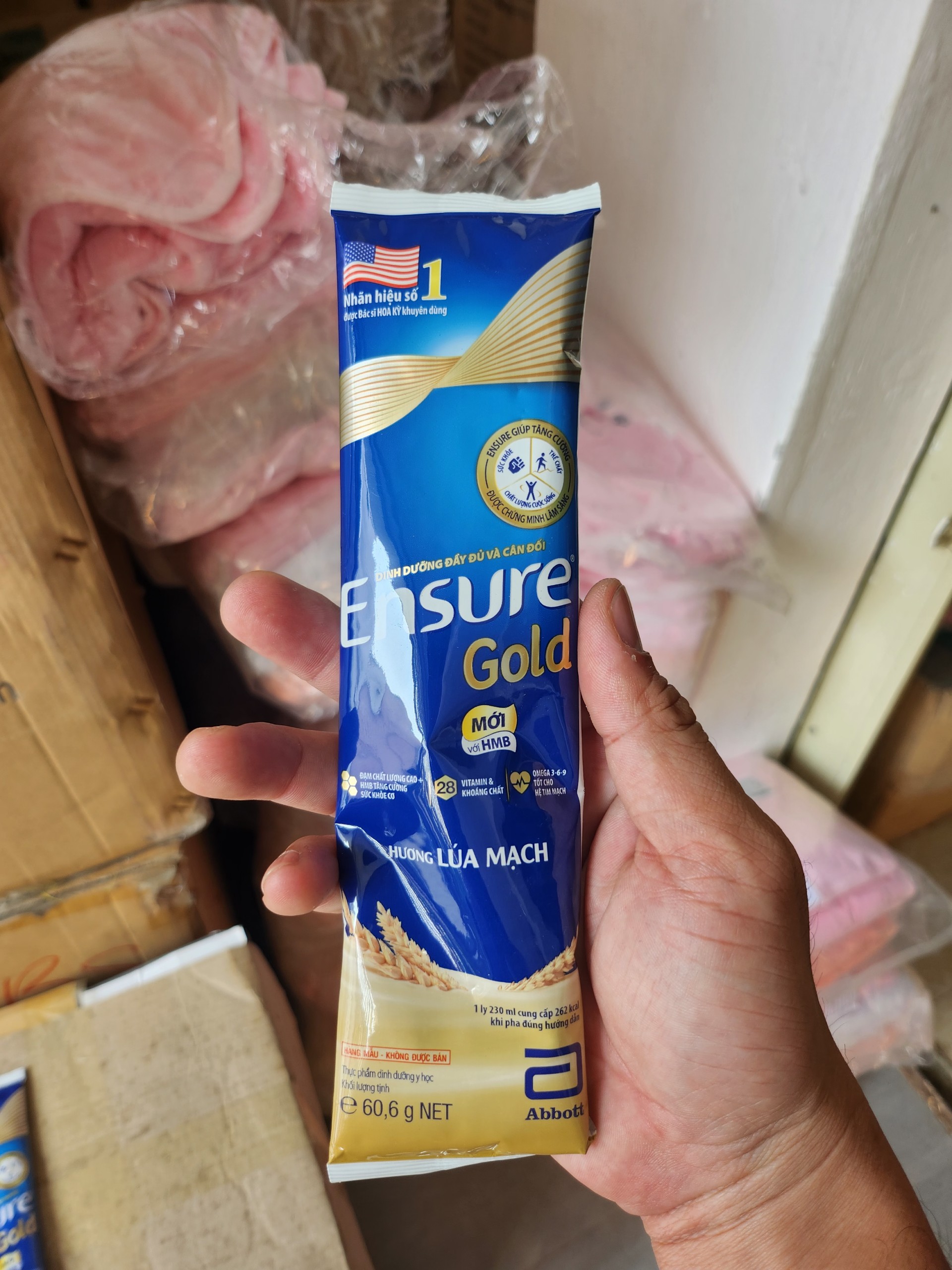 Combo 50 gói sữa Ensure hương lúa mạch (date 2024)