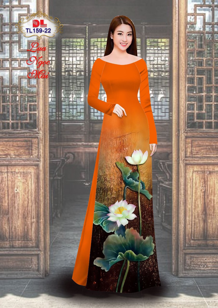 Vải áo dài hoa sen