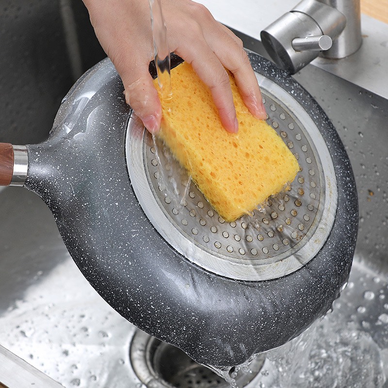 Miếng bọt biển rửa chén màu vàng,bọt biển rửa bát cọ rửa chén dĩa