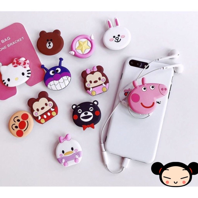 Giá Đỡ Popsocket Silicon Hình Thú Dễ Thương Tiện Lợi