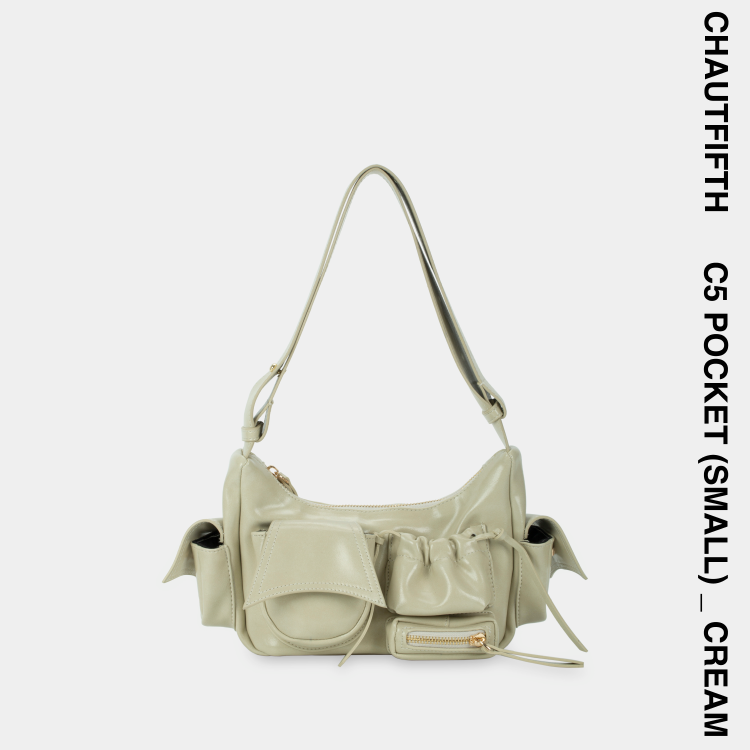 Túi xách c5-pocket size nhỏ màu kem - chautfifth