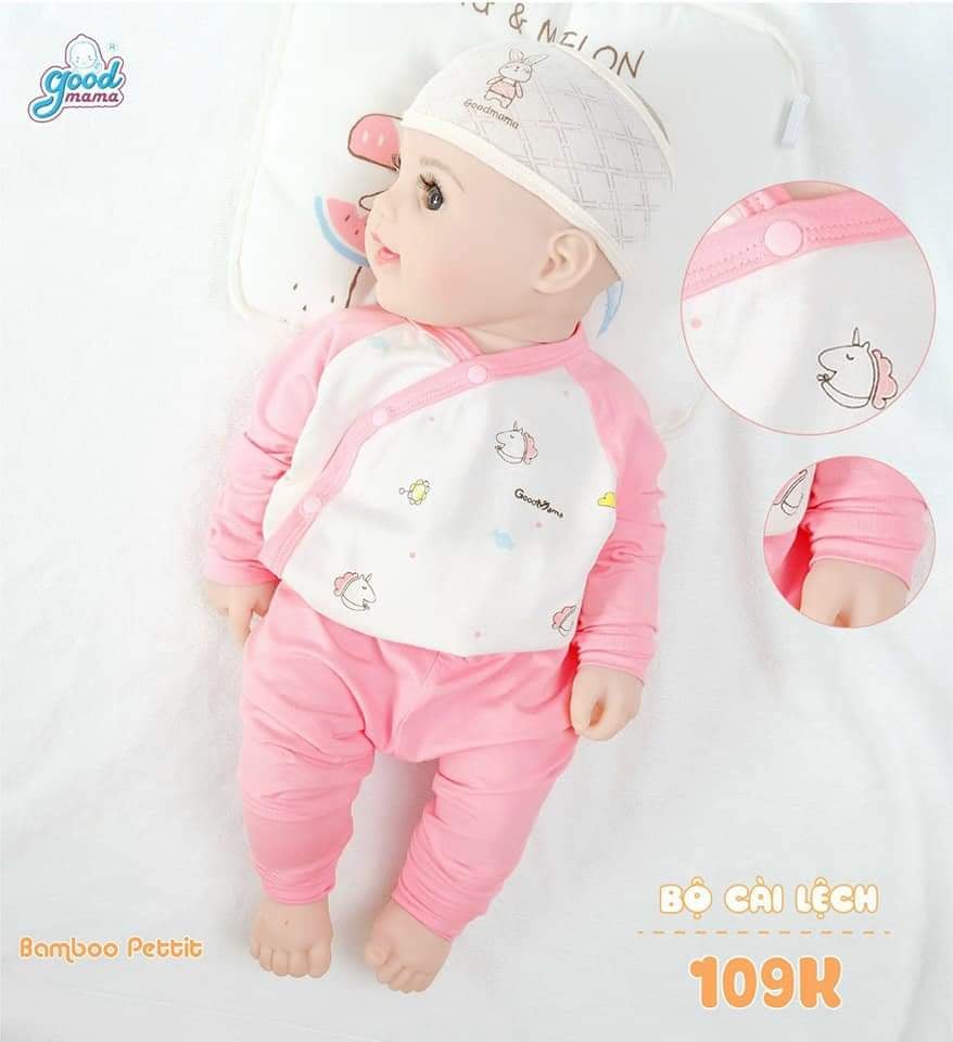 Bộ sơ sinh bamboo petit Goodmama cho bé