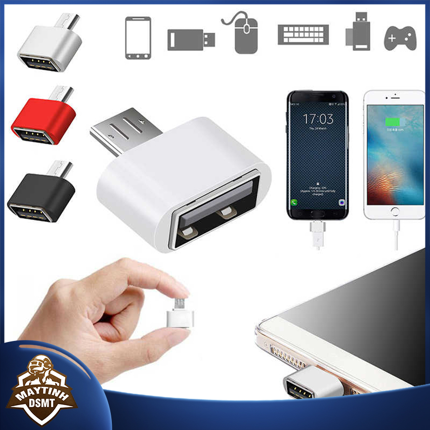 USB OTG Andoird Cổng Type-C & Micro USB Dành Cho Máy Điện Thoại Android, Dùng Để Kết Nối Các Thiết Bị Ngoại Vi Như Chuột, Bàn Phím, Tay Cầm Chơi Game, USB,...