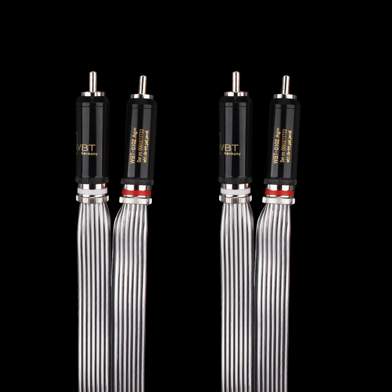 Cặp nordost occ bạc mạ rca kết nối cáp với mạ vàng rca cắm cáp