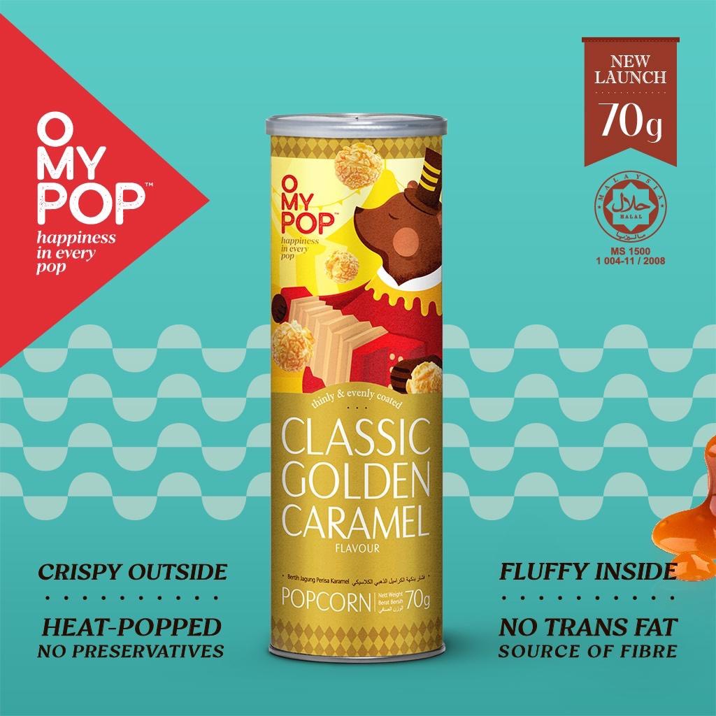 Snack Bắp Rang OMyPop Nhiều Vị Lon 70gr