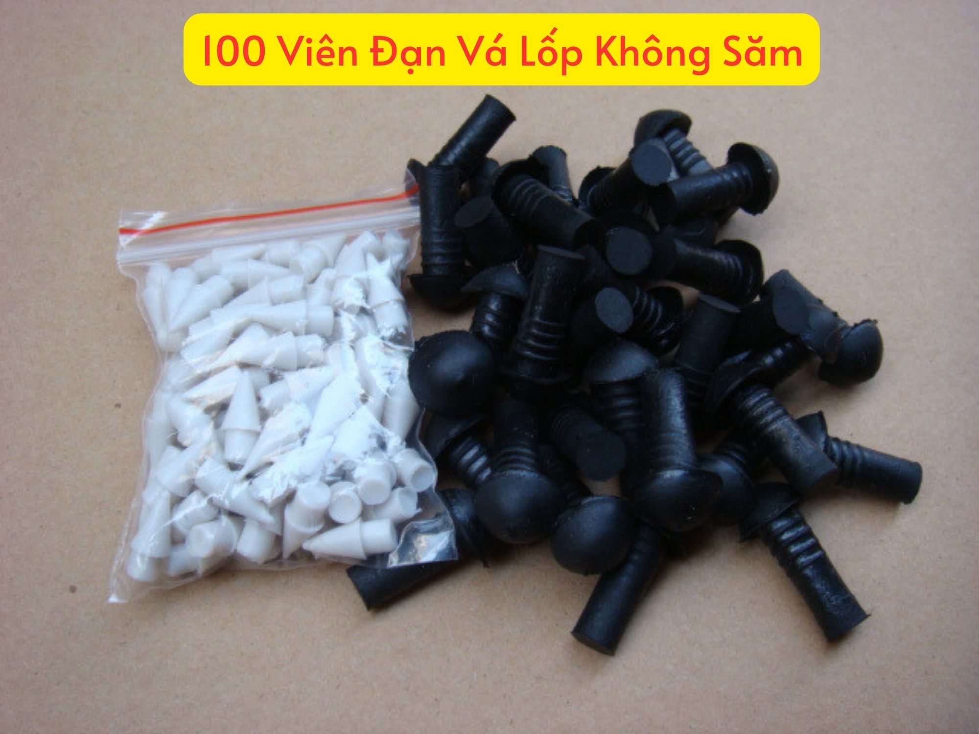 Đạn Vá Lốp Không Săm Nấm vá bịch 100 viên
