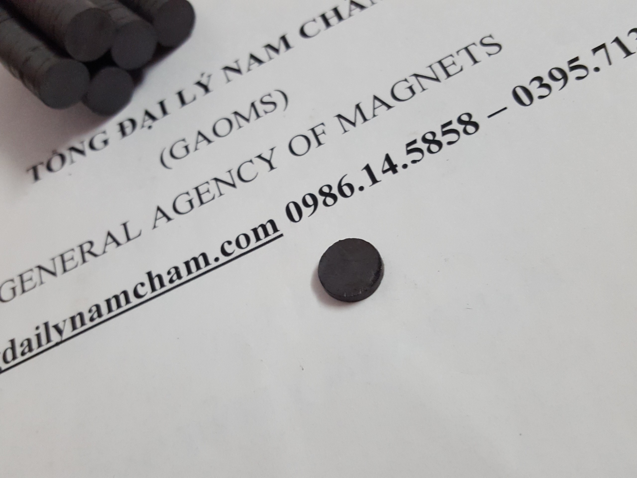 50 viên nam châm đen/nam châm ferrite 10x2mm