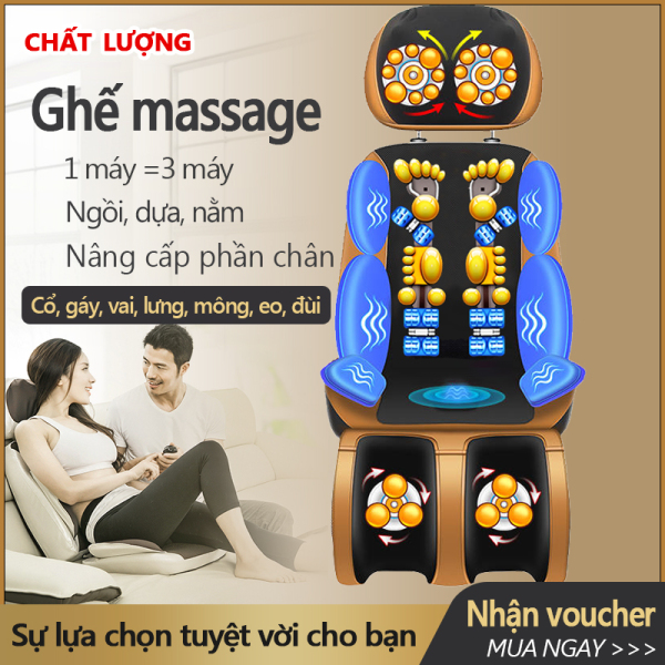 Đệm massage máy mát xa ghế mát xa ccor vai gáy lưng chân đệm massage đa chức năng dùng cho gia đình